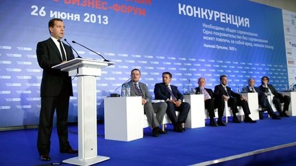 Дмитрий Медведев принял участие в пленарном заседании IX Национального бизнес-форума Общероссийской общественной организации «Деловая Россия»